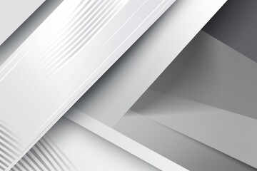 Abstract modern shape white and gray gradient geometric shapes, Generative ai