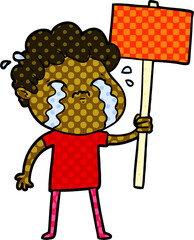 cartoon man crying