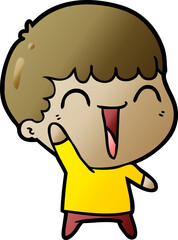 cartoon happy man