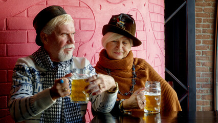 Cute couple elderly man and woman