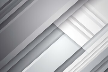 Abstract modern shape white and gray gradient geometric shapes, Generative ai