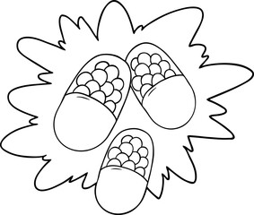 cartoon powerful pills