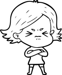 cartoon angry girl
