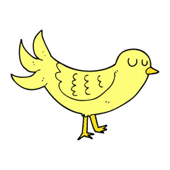 freehand drawn cartoon bird