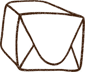 Wrapped Package Charcoal Drawing