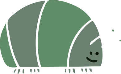 hand drawn quirky cartoon beetle