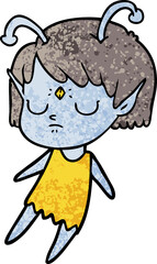 cartoon alien girl