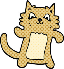 cartoon doodle dancing cat