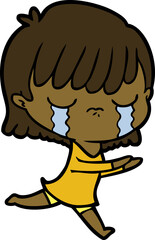 cartoon woman crying
