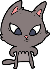 confused cartoon cat