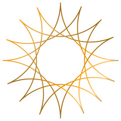 Luxury Mandala Gold Transparent Background
