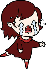 cartoon crying vampire girl