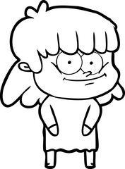 cartoon smiling woman