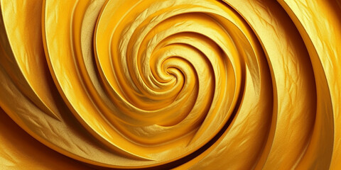 Goldene Spirale aus Stein als Hintergrund Motiv, ai generativ