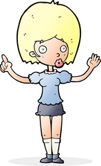 cartoon woman explaining her point