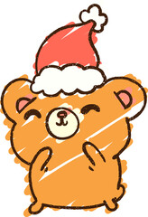 Christmas Bear Chalk Drawing