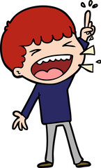 cartoon laughing man