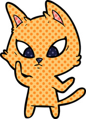 confused cartoon cat