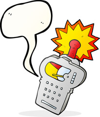 freehand drawn speech bubble cartoon scientific device