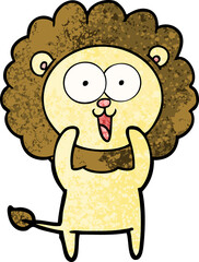 happy cartoon lion