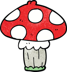 cartoon doodle mushroom