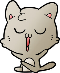 cartoon cat singing