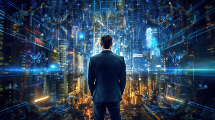 Generated with AI - Unlocking Business Success: How Businessmen Harness Technology, Deals, Money, and Cybersecurity