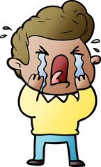 cartoon crying man