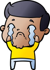 cartoon man crying