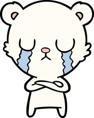 crying polar bear cartoon