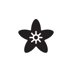 Chinese Flower Blossom Solid Icon