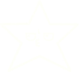 Annoyed Star Chalk Drawing