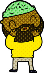 cartoon bearded man