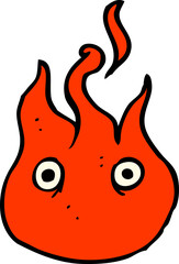 cartoon flame symbol