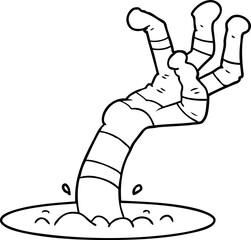 cartoon spooky monster hand