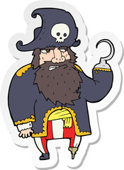 sticker of a cartoon pirate