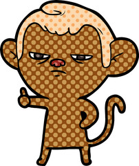 cartoon annoyed monkey