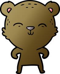 happy cartoon bear