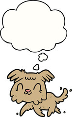 cartoon dog with thought bubble