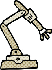 comic book style cartoon robot hand