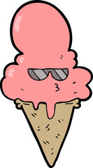 cartoon cool ice cream