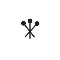 Massage Needles Spa Solid Icon