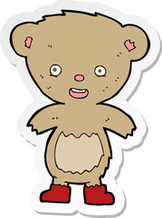 sticker of a cartoon teddy bear