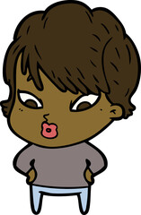 Obraz premium cartoon woman