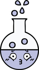 cute cartoon of a test tube