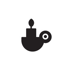 Candle Relaxation Spa Solid Icon