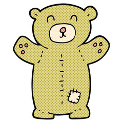 freehand drawn cartoon teddy bear