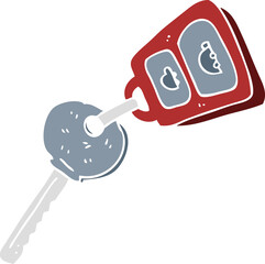 flat color illustration of key