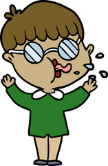 cartoon boy wearing spectacles
