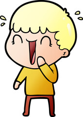 Obraz premium laughing cartoon man